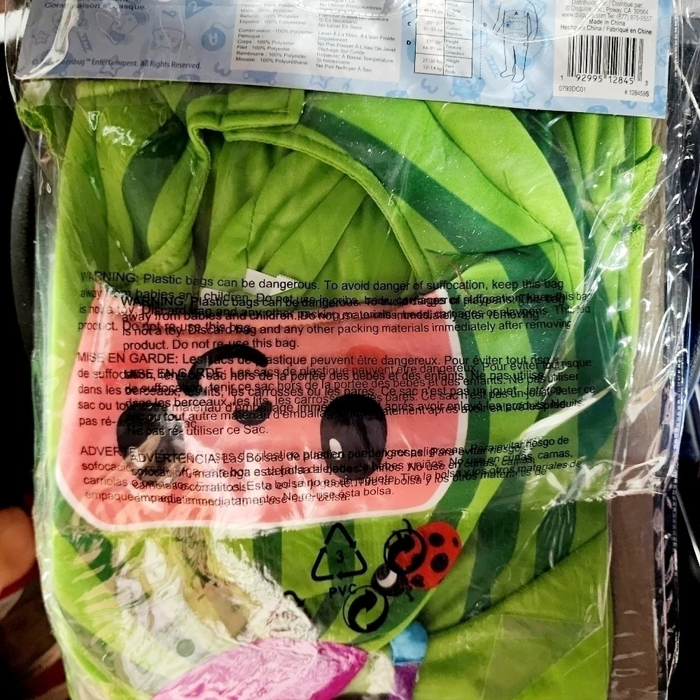 NWT Cocomelon Melon Toddler Halloween Costume Cosplay Jumpsuit Headpiece New